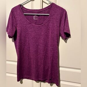 NIKE DRI-FIT Women's Heather Purple Plum Activewear T-Shirt Size Small S